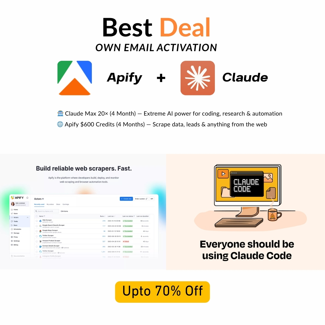 AI POWER COMBO — APIFY + CLAUDE MAX (LIMITED OFFER)